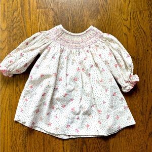 Smocked corduroy dress